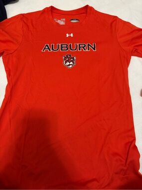 Under Armour Orange Auburn Graphic Tee with White Logo